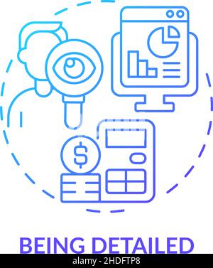 Expense tracking blue gradient concept icon Stock Vector Image & Art ...