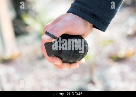 explosive, hand grenade, explosives Stock Photo