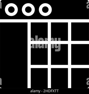 Data mining statistics black glyph icon Stock Vector