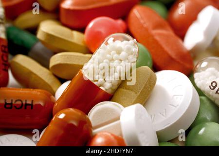 pill, depending tablets, pills, tablet Stock Photo