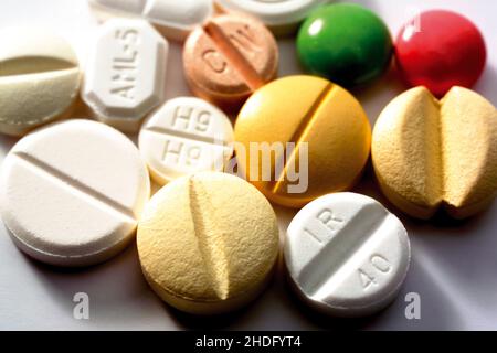 pill, depending tablets, pills, tablet Stock Photo