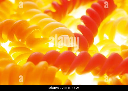 fusilli, spirali pasta, fusillis, spirali pastas Stock Photo