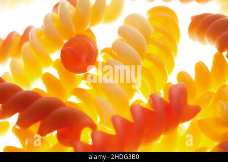 fusilli, spirali pasta, fusillis, spirali pastas Stock Photo