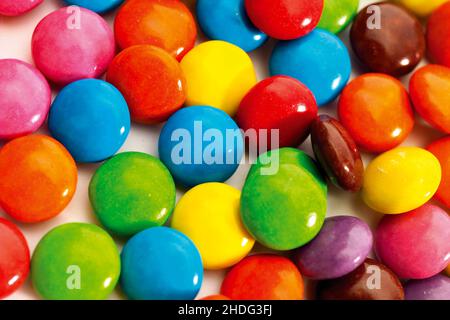 multi colored, chocolate lentils, multi coloreds Stock Photo