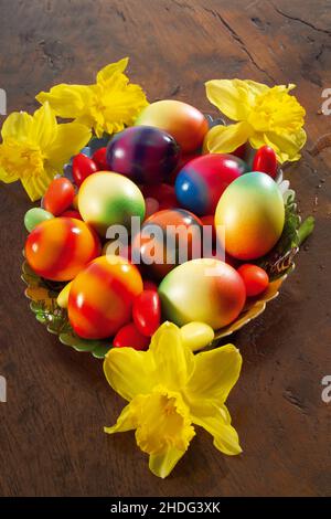 easter, easter egg, easter nest, easters, easter eggs Stock Photo