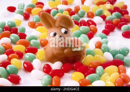 easter bunny, jelly beans, easter bunnies, jelly bean Stock Photo