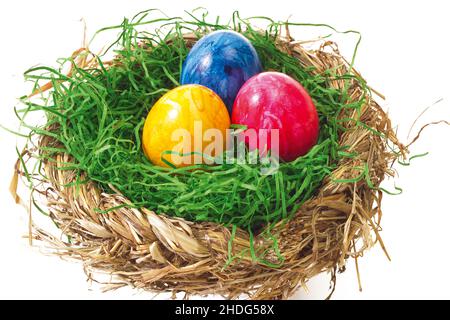 easter, easter egg, easter nest, easters, easter eggs Stock Photo