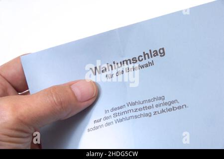 postal vote, election documents, ballot envelope, postals, election document Stock Photo