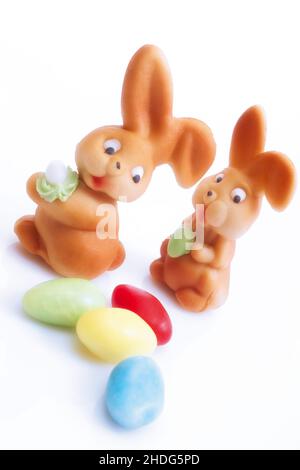 marzipan, easter bunny, easter egg, marzipans, easter bunnies, easter eggs Stock Photo