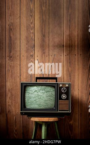 watching tv, retro, television, noise, tv, old fashioned, retro style, televisions, noises Stock Photo
