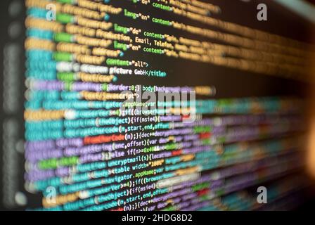 coding, computer language, html, computer languages Stock Photo