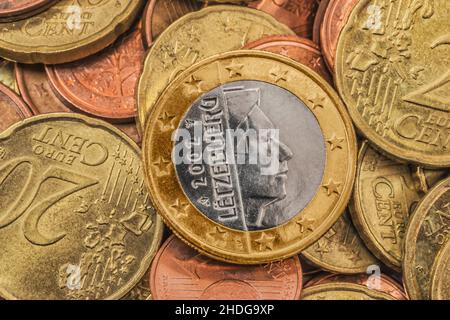 euro, luxembourg, 1 euro, luxembourgs, one euro Stock Photo
