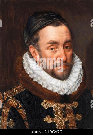 William I (1533-1584), Prince of Orange, portrait painting by Adriaen Thomasz Key, circa 1579 Stock Photo