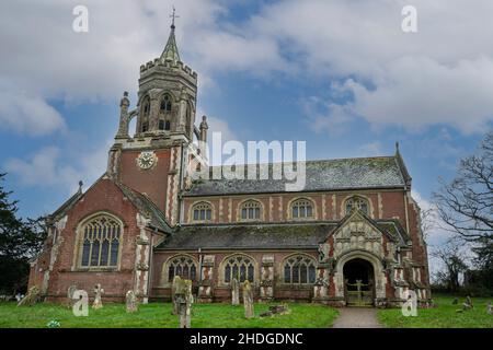 St Leonard's Parish Church in Sherfield English, a small village in the Test Valley, Hampshire, England, UK Stock Photo