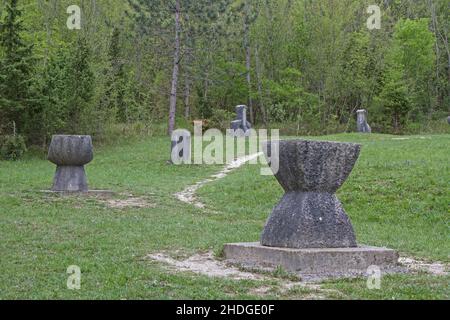 istria, glagolitic alley, glagolitic alphabet, istrias, glagolitic, glagolitsa Stock Photo