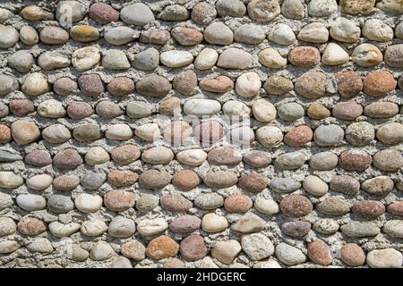 pattern, wall, pebbles, concrete, patterns, walls, pebble, concretes Stock Photo