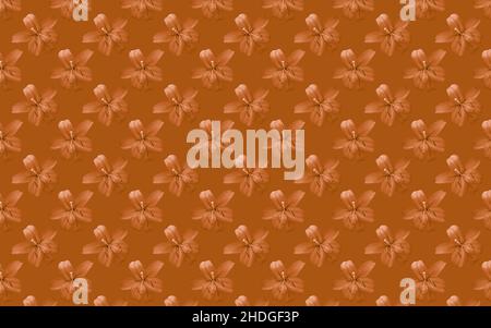 Beautiful flowers lilies. Seamless pattern of Lily flower bloom. Floral natural background. Stock Photo