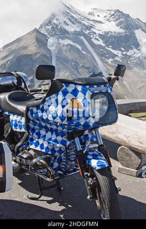 motorcycle, bavarian, blue and white, motorbike, motorbikes, motorcycles, bavarians, blue and whites Stock Photo