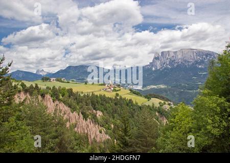 earth pyramids of ritten Stock Photo