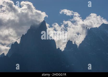 threatening, summit, mont blanc, summits, mont blancs Stock Photo