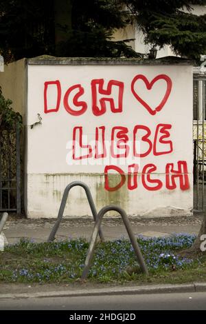 love message, ich liebe dich, love messages, ich liebe dichs Stock Photo