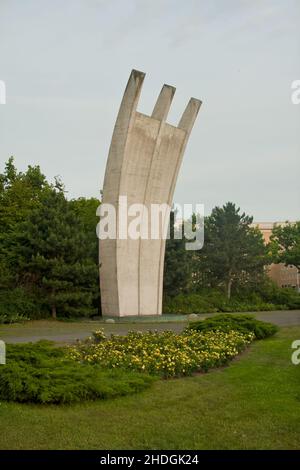 berlin airlift monument, platz der luftbruecke, platz der luftbrueckes Stock Photo