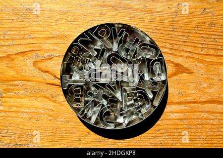 letter, pastry cutter, alphabet, letters, pastry cutters, alphabets Stock Photo