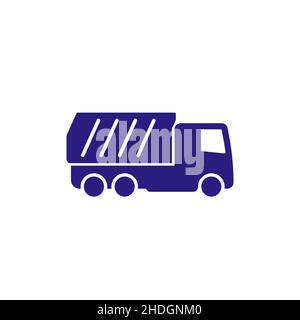 tipper truck icon on white Stock Vector