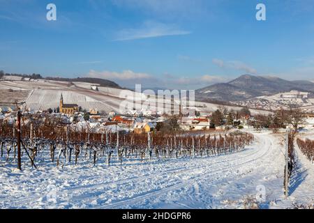 winter, southern palatinate, birkweiler, winters, southern palatinates Stock Photo