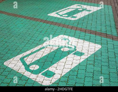 alternative energy, electric car, charging point, alternative energies, green energy, electric cars Stock Photo