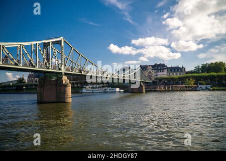 bridge, main river, frankfurt, jetty, bridges, main rivers, frankfurts, jetties Stock Photo