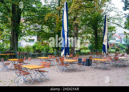 beer garden, beergardens Stock Photo