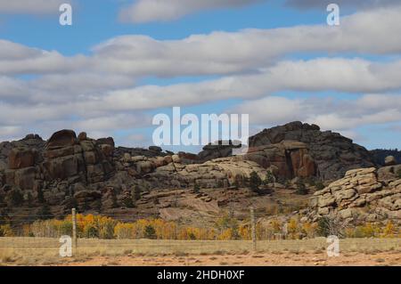 Vedauwoo rock formations Wyoming Stock Photo