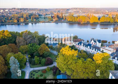 France, Allier, Bourbonnais, Vichy, listed as World Heritage by UNESCO as part of the Grandes Villes d'Eaux d'Europe (Great Spas of Europe), in the ba Stock Photo