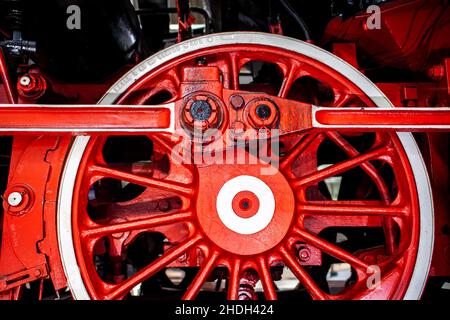 steam locomotive, spoked, steam locomotives, spokeds Stock Photo - Alamy