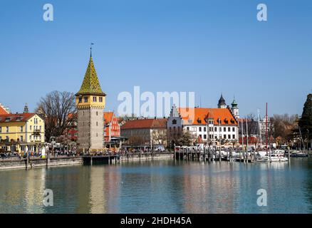 harbour, lindau, harbours, port, lindaus Stock Photo