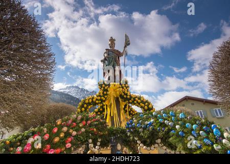 easter, bad reichenhall, easter fountain, st. florian, florianiplatz, easters, bad reichenhalls, easter fountains, st. florians Stock Photo