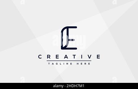 EE E initial based modern minimal creative logo vector template image ...