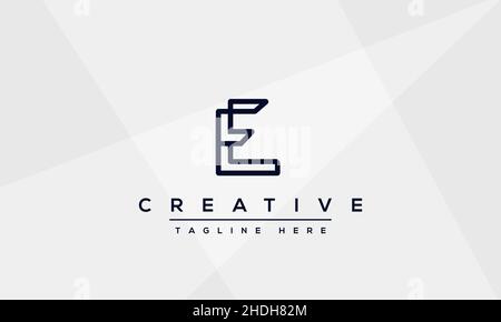 EE E initial based modern minimal creative logo vector template image ...