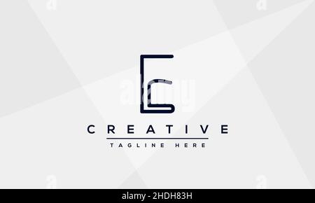 Modern unique creative letter E logo design, Minimalist E initial based vector EE icon Stock Vector