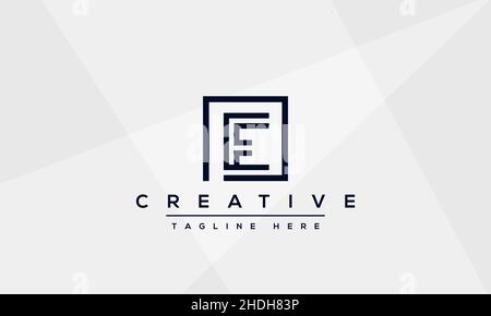 Modern unique creative letter E logo design, Minimalist E initial based vector EE icon Stock Vector
