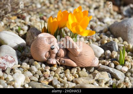 easter, kitsch, easter bunny, easters, kitschs, trashy, easter bunnies Stock Photo