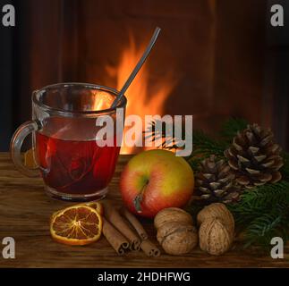 mulled wine, christmas punch, mulled wines, christmas punchs Stock Photo