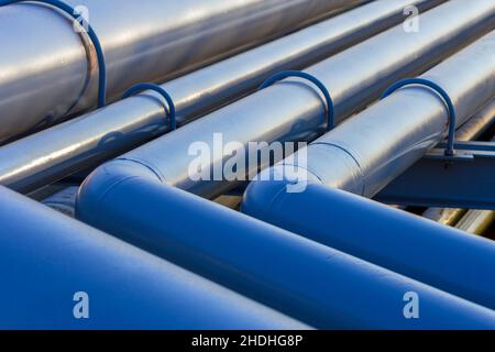 Steel industrial pipeline Stock Photo