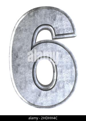 number, six, numbers, sixs Stock Photo