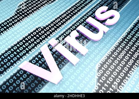 virus, computer virus, malware, spyware Stock Photo