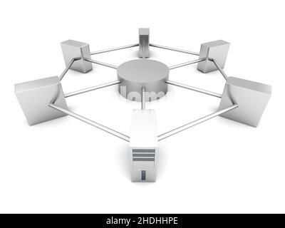 Computer Network LAN System in 3d Abstract Stock Photo - Alamy