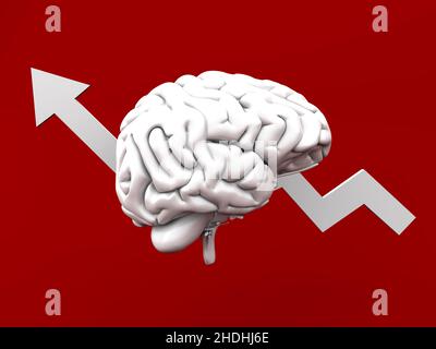 growth, intelligence, brain, growths, rise, intelligences, brains Stock Photo