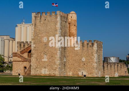 Fortaleza Ozama fortress in Santo Domingo, capital of Dominican Republic. Stock Photo