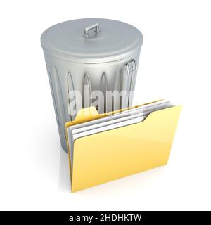 data, basket, extinguish, datas, baskets, deltes Stock Photo